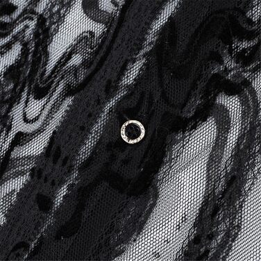 Чоловіча сорочка Deepsko з мереживом, прозора, літня, чорна