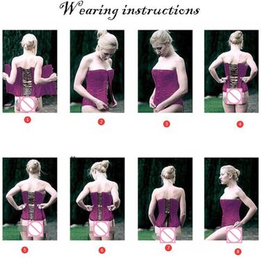 Корсет Daen Korsett для талії, корсет-формувач, корсет з шнурівкою, готичний стиль, вінтаж, білий (L)