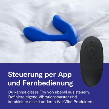 We-Vibe Vector: Масажер простати та перинеума для чоловіків - анальний секс-іграшка з пультом дистанційного керування - Bluetooth, силікон, блакитний