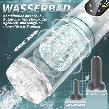 Мастурбатор для чоловіків з телескопічною функцією, вібрацією та насосом - мастурбатор для чоловіків