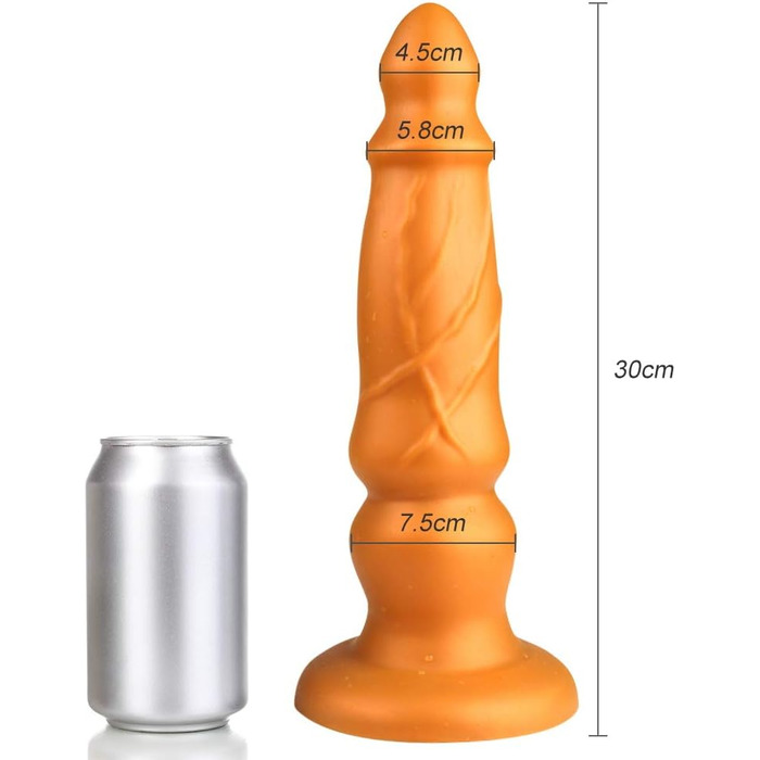 Анальний плаг Stoss 22 см з рідкого силікону, класичний дилда з потужним присоском, гнучкий, для жінок, пар, преміум-якість