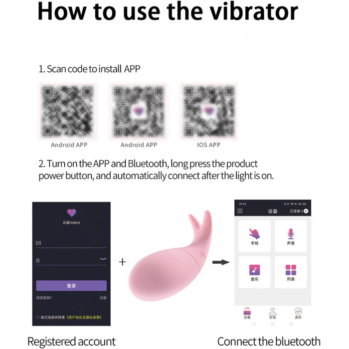 Вібратор з дистанційним керуванням через додаток, 10 режимів вібрації для жінок, портативний G-spot вібратор для пар, рожевий