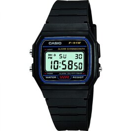Цифровий унісекс годинник Casio Collection F-91W чорний