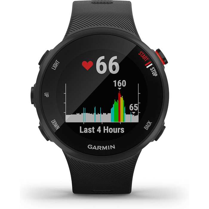 Спортивний GPS-годинник Garmin Forerunner 45 для бігу з вимірюванням пульсу та планами тренувань, чорний, Small