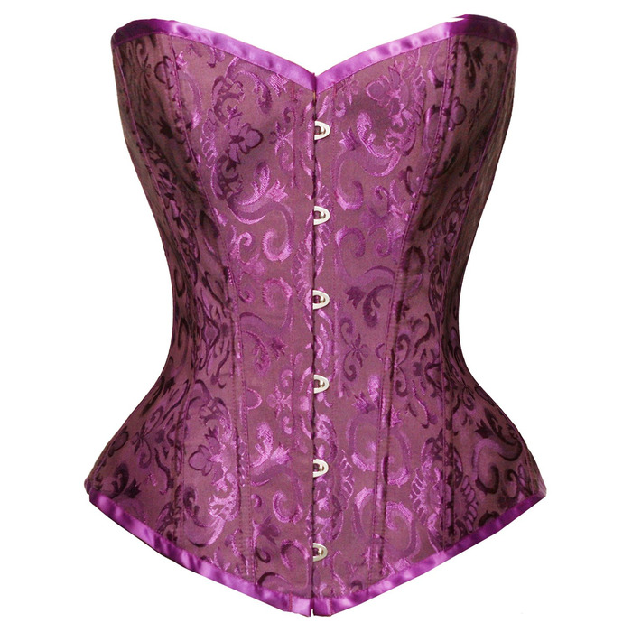 Бюстгальтер корсет Daen Brocade з лілового брокату XXL (Bslingerie®)