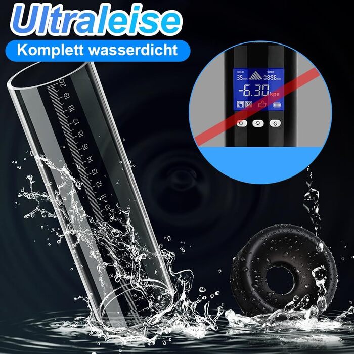 Електрична вакуумна помпа для чоловіків NAIXBTY для збільшення пеніса та покращення ерекції. Різні режими, вакуумна помпа для стимуляції, секс-іграшки. Розміри: 22.9*5.1 см