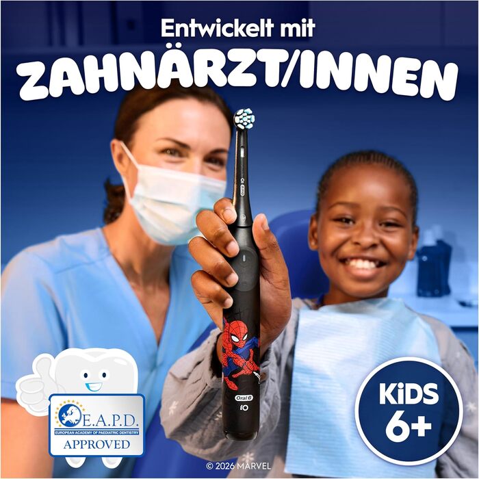 Електрична зубна щітка для дітей Oral-B iO Series 2 Spiderman Black, 3 режими чищення, з 1 насадкою та дорожнім футляром