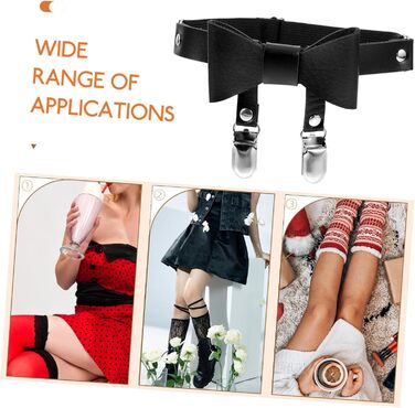Кліп для шкарпеток Minkissy: регульований ремінь для ніг, пояс для ніг, підтяжки, кільце для ніг, пояс для жінок, чорний