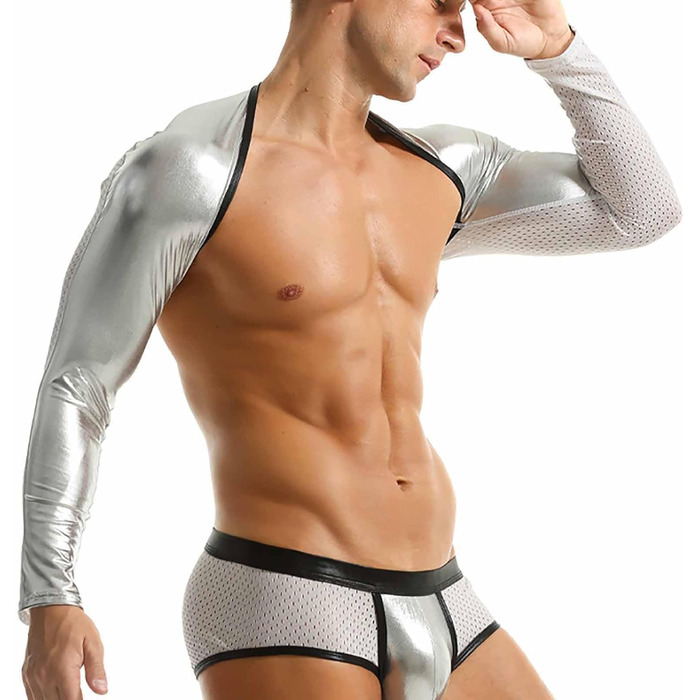 Боді для чоловіків RZYMJ: обтягуючі боксери, комбінезон, спортивний костюм, дихаючий, білий (L)