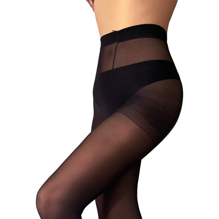 Чорні панчохи-шкарпетки до коліна Mila Marutti для жінок, шкарпетки-тяготяги, щільні, до стегна, чорні, непрозорі (S)