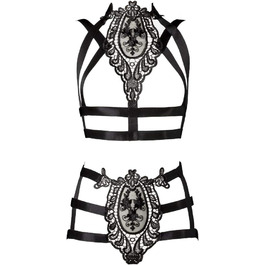 Чорне 2-кільцеве сідло з велюру, розмір M-L