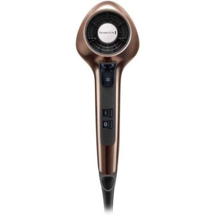 Фен для волосся Remington Ionen Air3D D7777 бронзовий: іонізація, 3D-потік повітря, 3 температурні та 2 швидкісні режими, дифузор та 2 насадки-концентратори