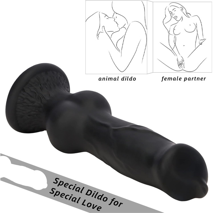 Анальний пробка-дилаттор у вигляді вовка Hrekssi з силікону (XS/S/M/L/XL) для масажу G-Spot та простати