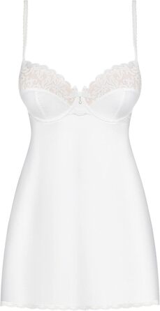 Сексуальний жіночий комплект нижньої білизни Selente Love & Fun: ніжна піжама, стринги та шовкова маска для очей (L-XL, білий атлас)