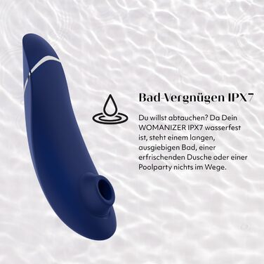 Womanizer Premium - вібратор для клітора з ефектом тиску | Інтимна іграшка для жінок | Чорний (Blaubeere)