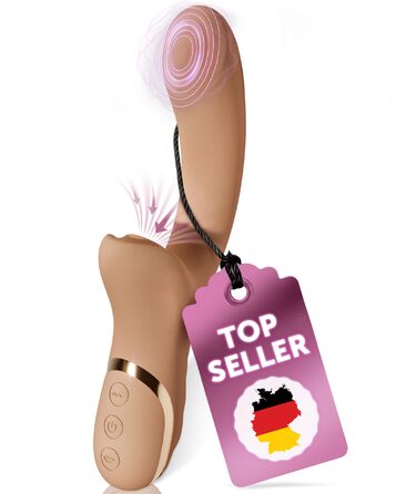 Вібратор Intima Félin Druckwellen для жінок – стимулятор клітора з насадкою-помпою + вібратор G-точки – подвійна функція помпи та вібрації, 20 режимів, тихий та перезаряджуваний – Mocca Mouse