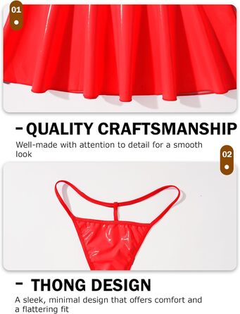 Сукня з екошкіри для жінок Auing, комплект нижньої білизни, костюм зайчика, XL (червоний, S)