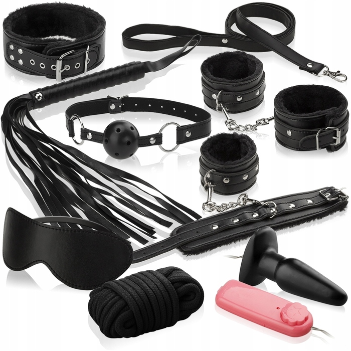 BDSM-набір Xsara, чорний, 9 предметів