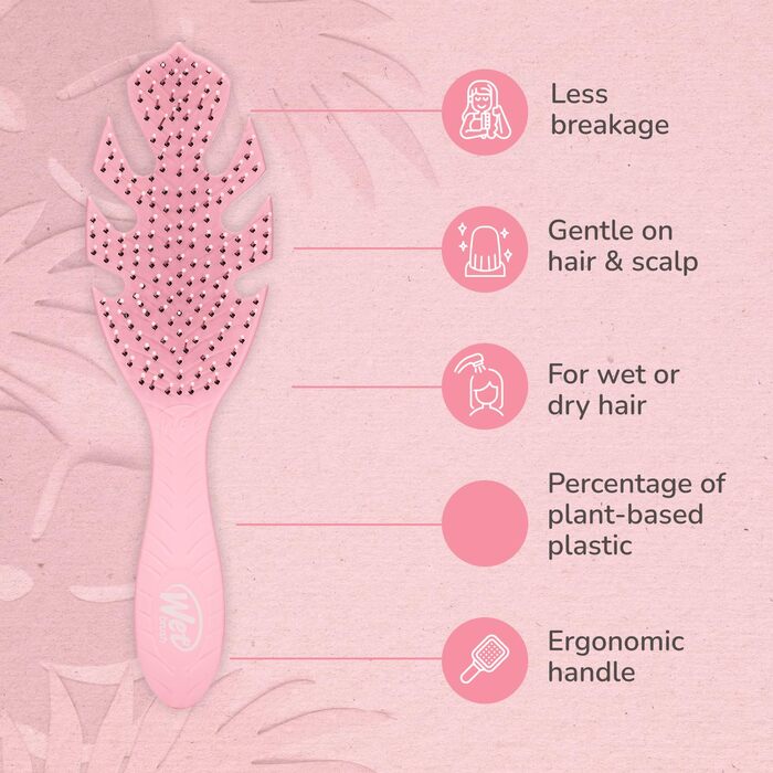 Щітка для волосся Wet Brush Go Green Detangler — екологічна розплутувальна щітка з м'якими щетинками IntelliFlex, сіра