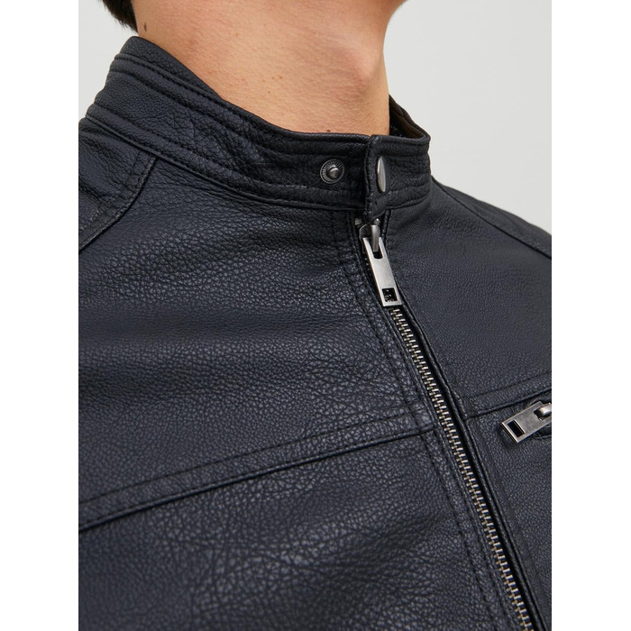 Чоловіча куртка Jack & Jones зі штучної замші, чорна, розмір 4XL