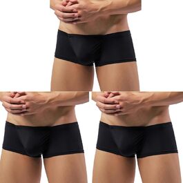 Чоловічі шорти Faringoto, боксери-сліпи з шовку, чорного кольору, дихаючі