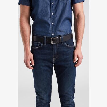 Чоловічий шкіряний ремінь Levi's New Duncan, чорний, розмір 100