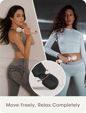 Масажер JOYANY – 3 години роботи від акумулятора, тихий потужний мотор, водонепроникний, функція пам'яті, 20 режимів вібрації, 8 швидкостей – набір силіконових вібруючих масажерів для розслаблення м'язів (фіолетовий, чорний)