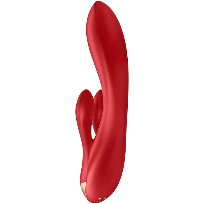 Вібратор Satisfyer Double Flex Connect з Bluetooth-додаток | Інтимні іграшки для жінок | Водонепроникний (IPX7) | З високоякісного силікону | Перезаряджається | Червоний