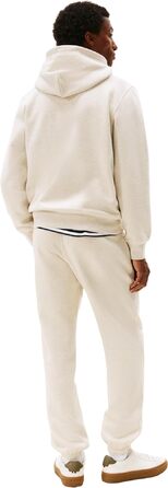 Чоловічий худі Tommy Hilfiger Seasonal Fleece з кишенею-кенгуру, бежевий (Heathered Oatmilk), розмір XXL