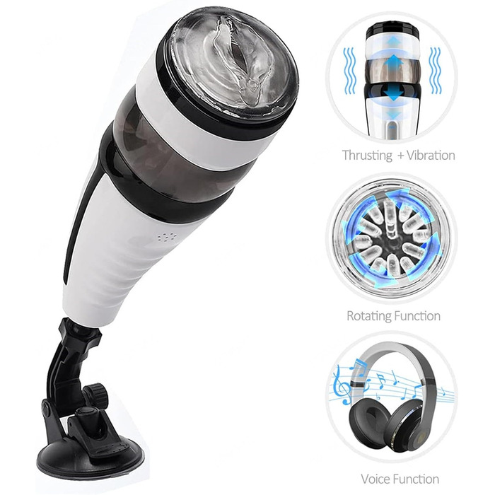 Електричний мастурбатор для чоловіків з 5 телескопічними функціями та 10 режимами вібрації. Автоматичний мастурбатор для чоловіків - секс-іграшка