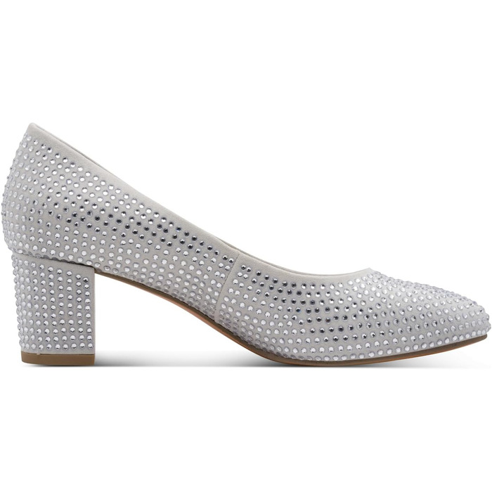 Жіночі туфлі-човники Marco Tozzi з глітерним покриттям та м'якою устілкою Feel Me, сріблясті, розмір 41 EU