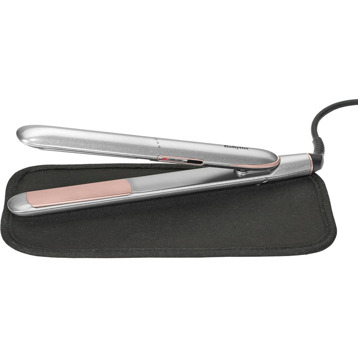 Випрямляч для волосся BaByliss Cosmos ST260E з керамічним покриттям, 3 режими температури (180–235°C), сріблястий/темно-сірий