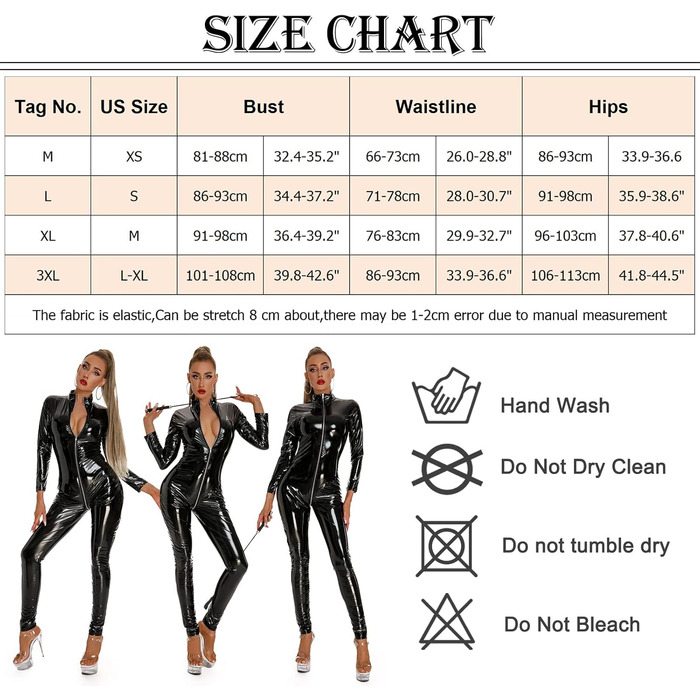 Боді з еластичної шкіри FEOYA для жінок: сексуальний образ, еластична шкіра, клубний стиль, чорний колір, розмір M
