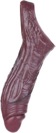 Реалістична фалоімітатор (пеніс-манжета) для чоловіків – збільшувач пеніса з підтримкою яєчок та текстурою вен. Імітатор пеніса для збільшення та продовження статевого акту.