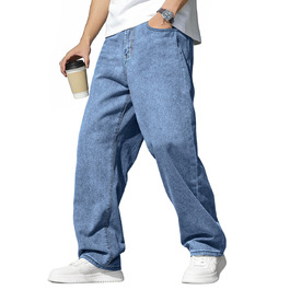 Чоловічі джинси Baggy JMIERR Y2K світло-блакитні, еластичний денім, розмір XL