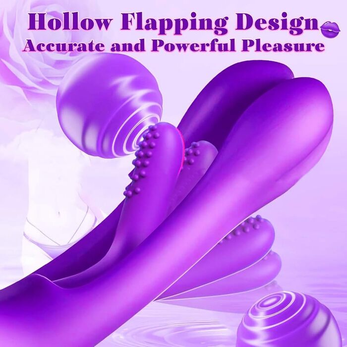 3-в-1 вібратор для жінок: стимуляція G-точки та клітора з 7 режимами вібрації та 7 режимами імпульсу (фіолетовий)
