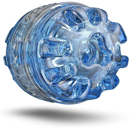 Fleshlight Quickshot Turbo Blue Ice - Мастурбатор з надреалістичним матеріалом SuperSkin, синій колір