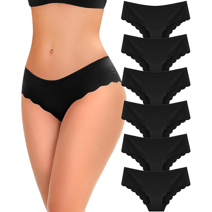 Набір жіночої бавовняної білизни FINETOO (9 шт.) - Сліпи, трусики, шортики, бавовна, комфортні, м'які, чорні, S-XL