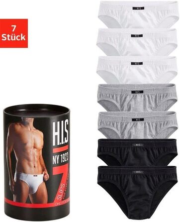 Шкарпетки чоловічі H.I.S. 7 шт. | Змінні щодня | HIS (L, 7 X Білий/Чорний/Сірий)