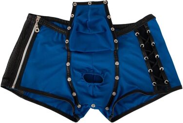 Боксерки чоловічі Orion знімний мішечок, шнурівка, блискавка, XL, блакитний/чорний