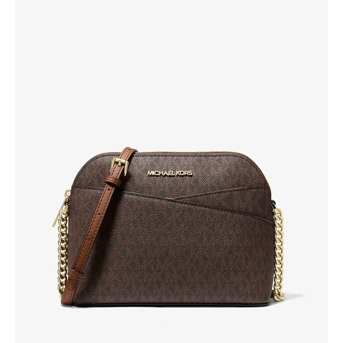 Жіноча шкіряна сумка-кросбоді Michael Kors Jet Set, середній розмір, колір Marron