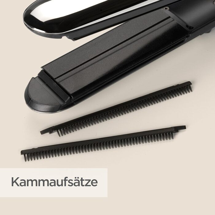 Парова праска для волосся BaByliss Steam Shine ST496E з XL турмалін-керамічними пластинами та іонною функцією проти особливого пухнастість