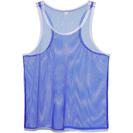 Чоловіча футболка BIATWOWR прозора, без рукавів, тонкий мускульний пуловер, майка, темно-синій, розмір L