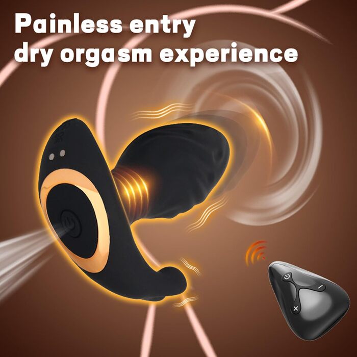 Анальні вібратори для чоловіків та жінок: 10 режимів, телескопічний дизайн, силікон. Стимулятор простати, анальний дildo.