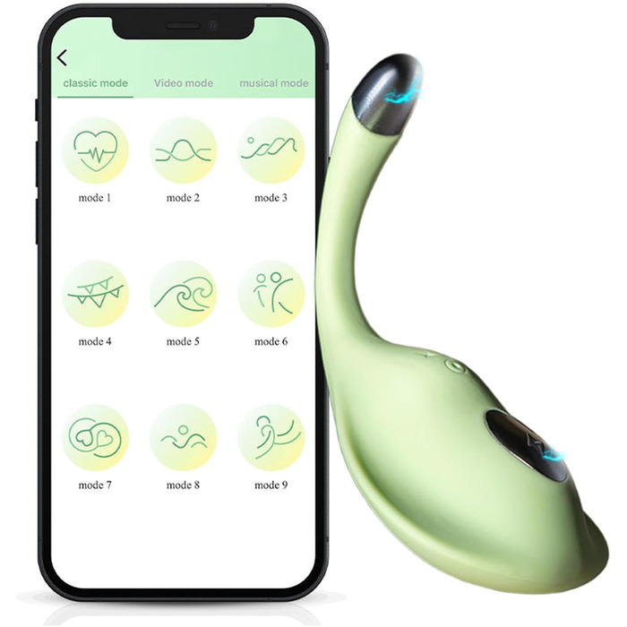 Вібратор з дистанційним керуванням, керування через додаток, 9 режимів, для жінок, кліторальний, портативний, фіолетовий