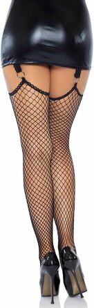 Чорні мереживні панчохи Leg Avenue для жінок, великі розміри, універсальний розмір