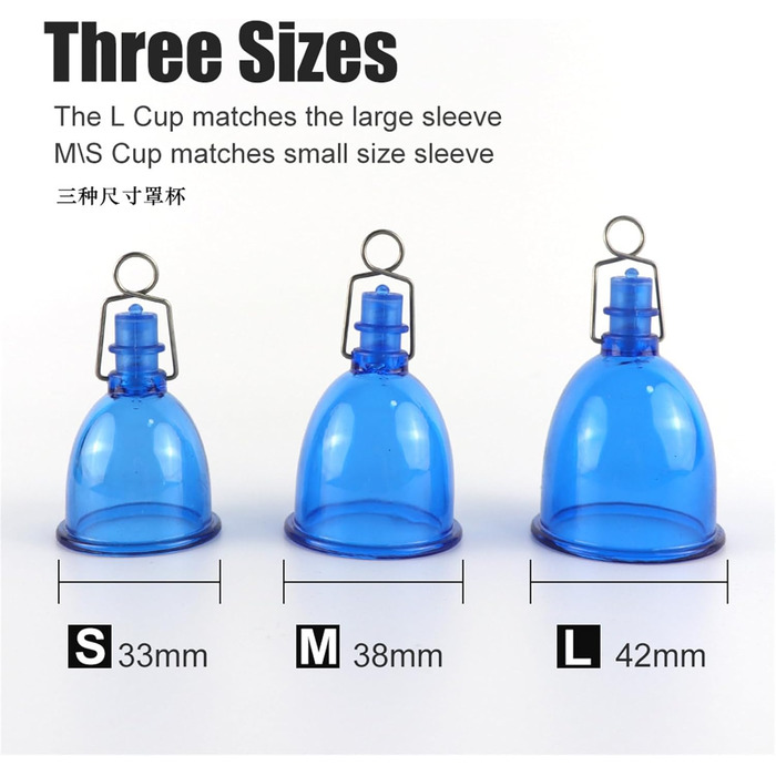 Набір для збільшення пеніса Yasexx 3 розміри, вакуумний екстендер для чоловіків (повний комплект)