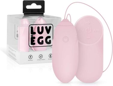 Вібраційний масажер LUV EGG з пультом керування - для пар та початківців. 10 режимів, водонепроникний, перезаряджається, зелений (рожевий)