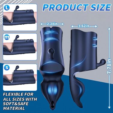 Вібратор для пеніса Jpscor - кільце для пеніса з 10 режимами вібрації, рукав для збільшення та подовження ерекції