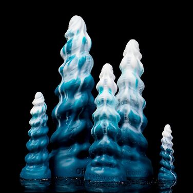 Силіконовий дилда InkfuL D216-S - дилда для дорослих, синій та білий